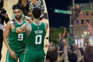 Les fans des Celtics se déchaînent dans les rues de